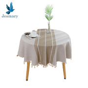 KHĂN TRẢI BÀN VẢI LINEN, IN LOGO, HOA VĂN CỔ ĐIỂN